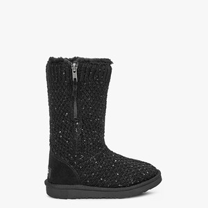 Ugg Sequin Knit Klassiska Stövlar Barn Svarta (389562SXT)